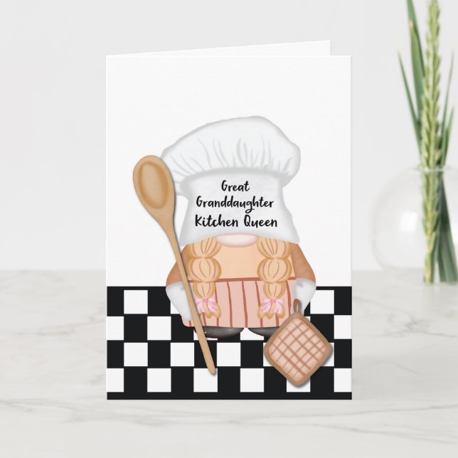 Underbar mordotter Mor's Day Gnome Kitchen Kort (Framsida)