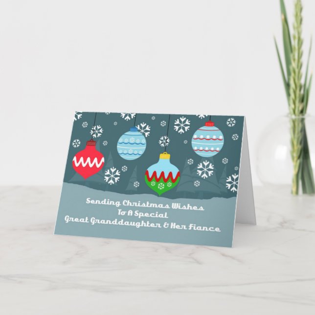 Underbar mordotter och prydnadsföremål Jul Helgkort (Framsida)