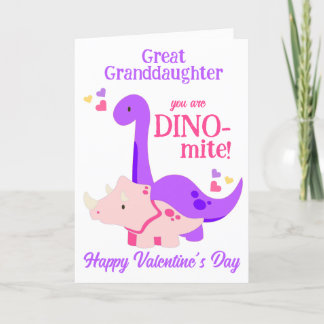 Underbar mordotter Valentindag Dino-Mite Helgkort
