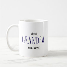 Underbar morfar Est. 20XX Underbar Grandpa-present Kaffemugg