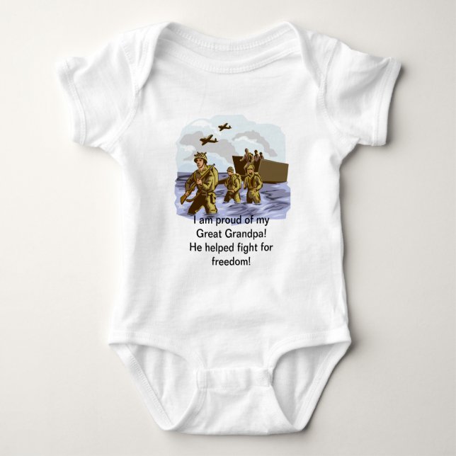 Underbar morfar för stolt krigveteran t-shirt (Framsida)