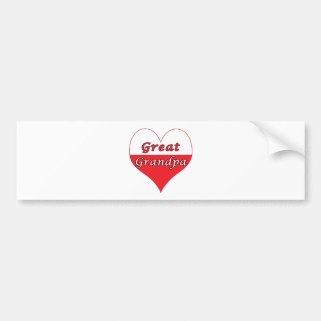 Underbar morfar polska Heart Bildekal (Framsidan)