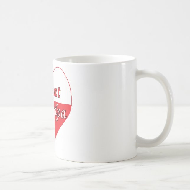 Underbar morfar polska Heart Kaffemugg (Höger)