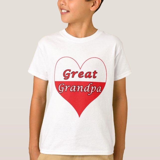 Underbar morfar polska Heart Tröja (Framsida)