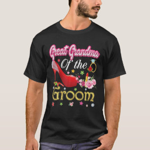 Underbar mormor av blomman av typen Groom Lycklig T Shirt