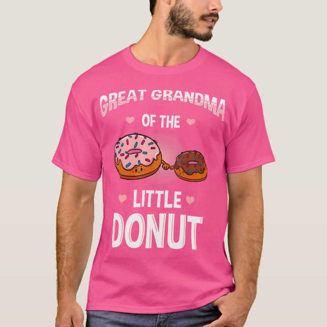 Underbar mormor av den lilla Genderna Donut Reveal T Shirt (Framsida)
