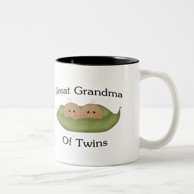 Underbar mormor av tvilling- Två-Tonad mugg (Höger)