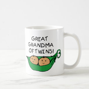 Underbar mormor av twillingarpoden kaffemugg
