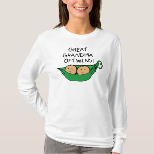 Underbar mormor av twillingarpoden t-shirt