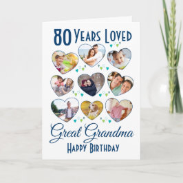Underbar mormor Birthday Photo Collage Kort