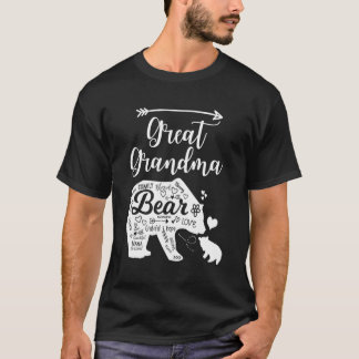 Underbar mormor Doodle Bear Ord of Kärlek Grandmot T Shirt