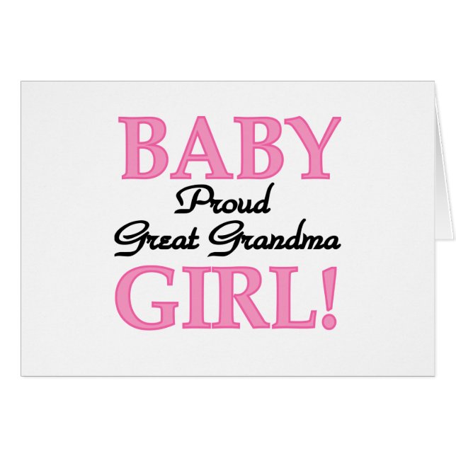 Underbar mormor Flicka Tshirts och presenter Hälsningskort (Framsidan Horizontal)