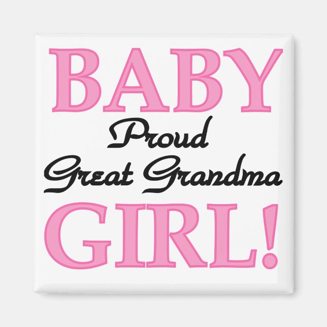 Underbar mormor Flicka Tshirts och presenter Magnet (Framsidan)
