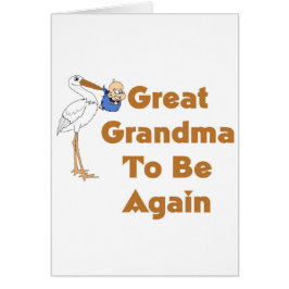 Underbar mormor för Stork som igen är Hälsningskort