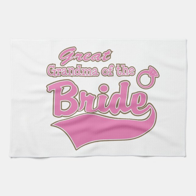 Underbar mormor från Bride Kökshandduk (Horisontell)