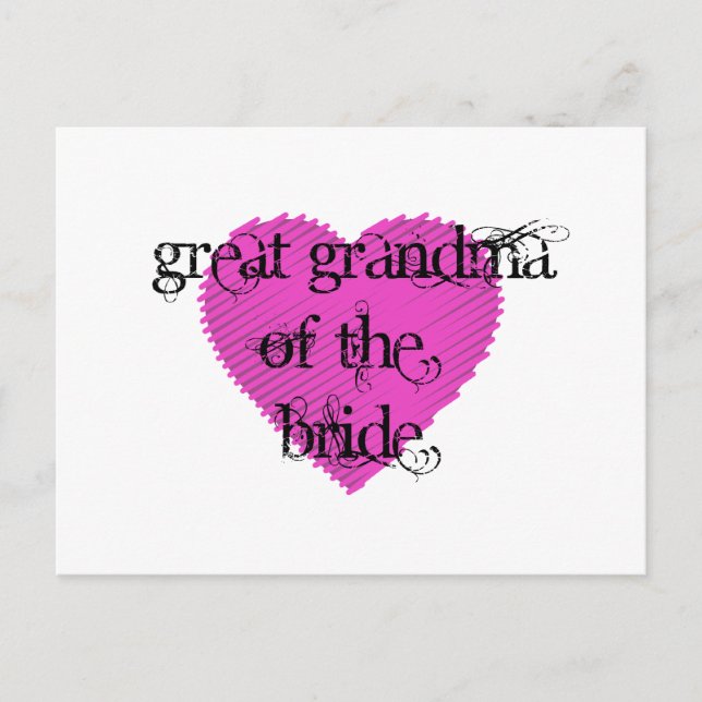 Underbar mormor från Bride Vykort (Framsida)