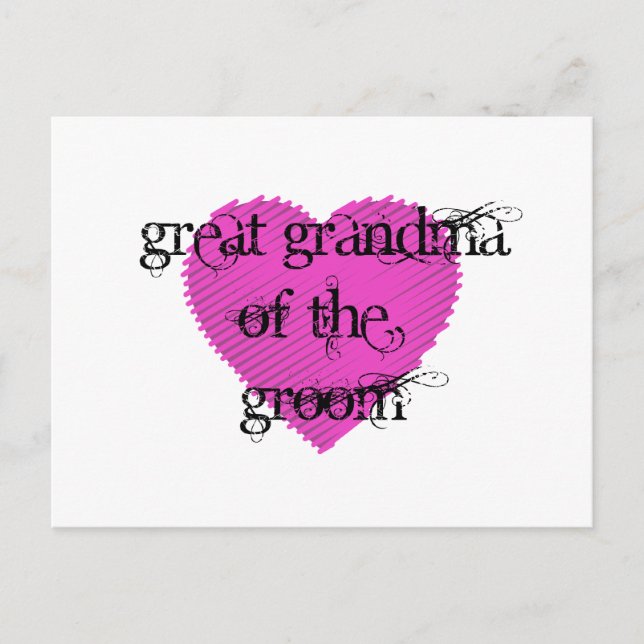 Underbar mormor i Groom Vykort (Framsida)