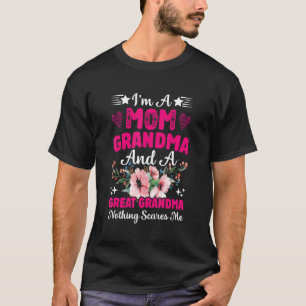 Underbar mormor Inget Skrämmer mig Proud farmor T Shirt