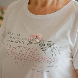 Underbar mormor Little Wildblomma flicka Shower T Shirt