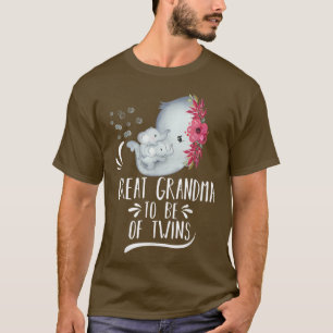 Underbar mormor som ska vara av Twillingar elefant T Shirt