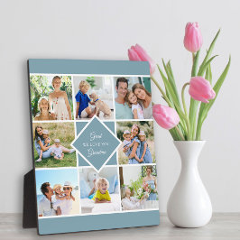 Underbar mormor Vi Kärlek dig 8 fotokollage Plaque