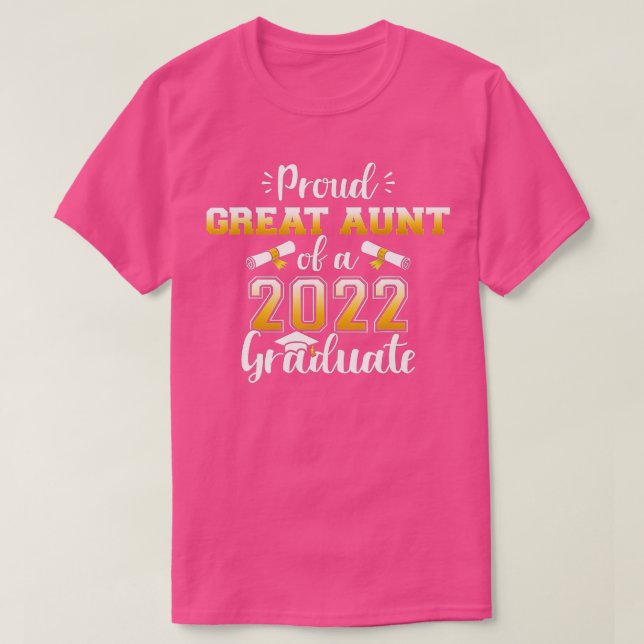 Underbar moster, stolt över klass 2022 student för t shirt (Design framsida)
