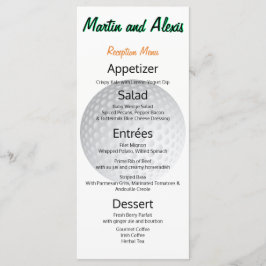 Underbar mottagning Fabulous Boll Golfer Menu Meny