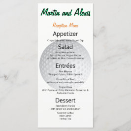 Underbar mottagning Fabulous Boll Golfer Menu Meny