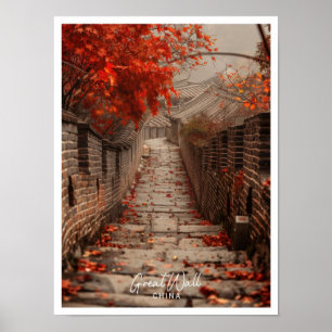 Underbar mur av China Art Resa berömd ställe Poster