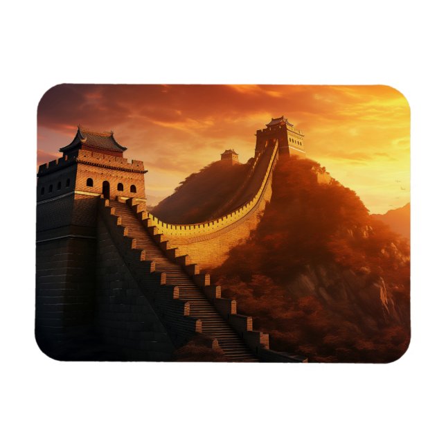Underbar mur av solnedgång i Chinan - Majestisk as Magnet (Horisontell)