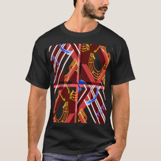 Underbar musik Blå sommar vibbar Geometrisk Romant T Shirt