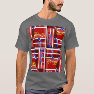 Underbar musik Blå sommar vibbar Geometrisk romant T Shirt