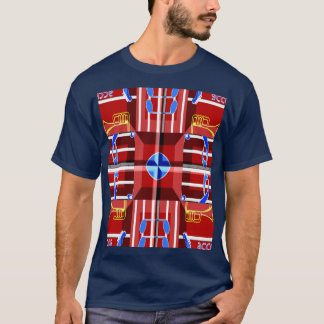 Underbar musik Blå sommar vibbar Geometrisk Romant T Shirt