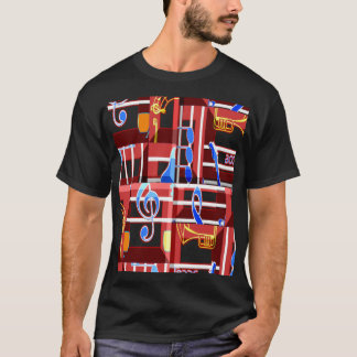 Underbar musik Blå sommar vibbar Geometrisk Romant T Shirt