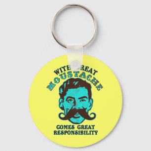Underbar Mustache Nyckelring