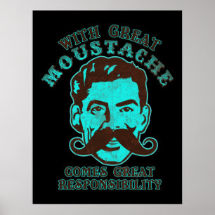 Underbar Mustache-utskrift Poster