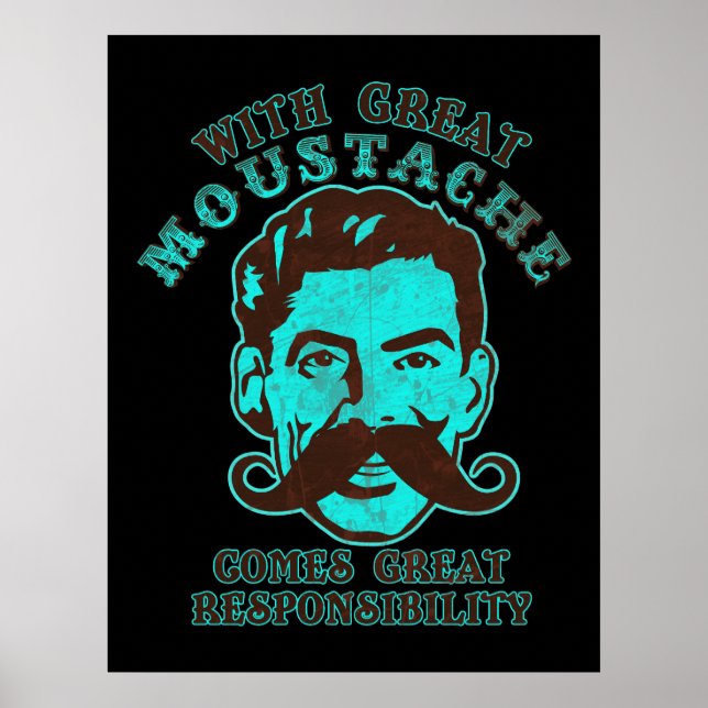 Underbar Mustache-utskrift Poster (Framsidan)