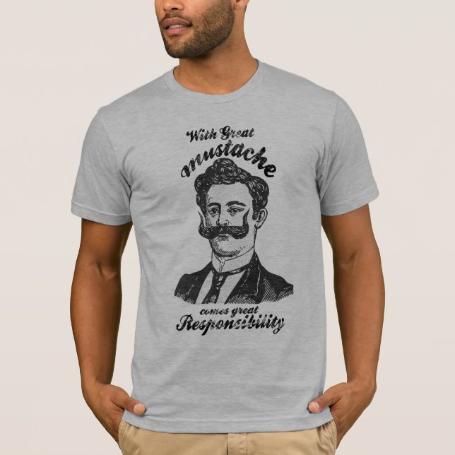 Underbar mustasch tee (Framsida)