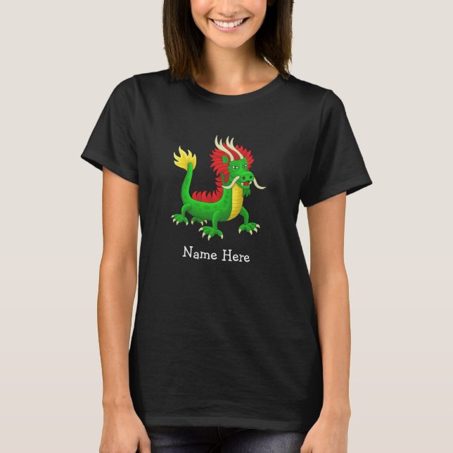 Underbar mythologisk kinesisk drake t shirt (Framsida)