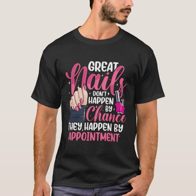 Underbar Naglar Funny Nagel Tech Technician Artist T Shirt (Framsida)