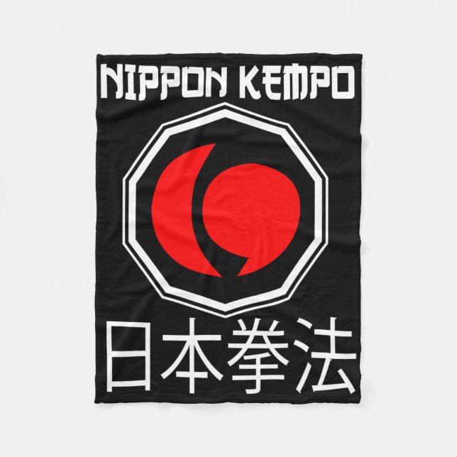 Underbar Nippon Kempo Design Japan Shorinji Karate Fleecefilt (Framsidan)