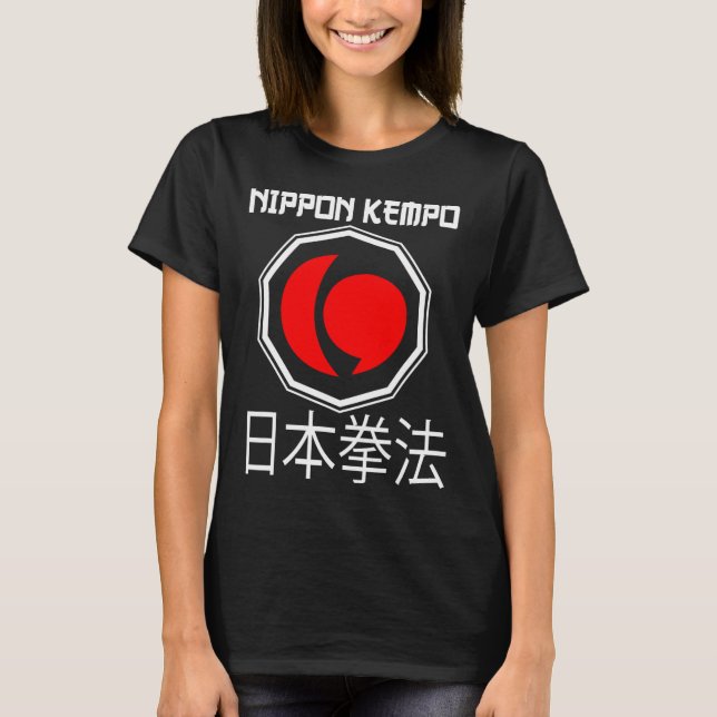 Underbar Nippon Kempo Design Japan Shorinji Karate T Shirt (Framsida)