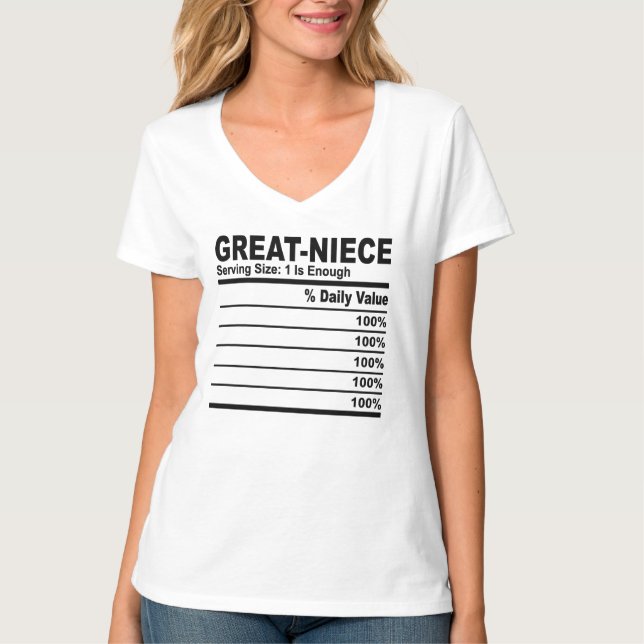 Underbar Nutrition Facts Anpassningsbar Personlig  T Shirt (Framsida)