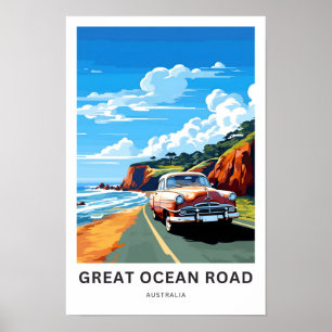 Underbar Ocean Road Australia Travel Print Poster