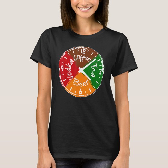 Underbar öltid Party-klocka som dricker alkohol Fe T Shirt (Framsida)