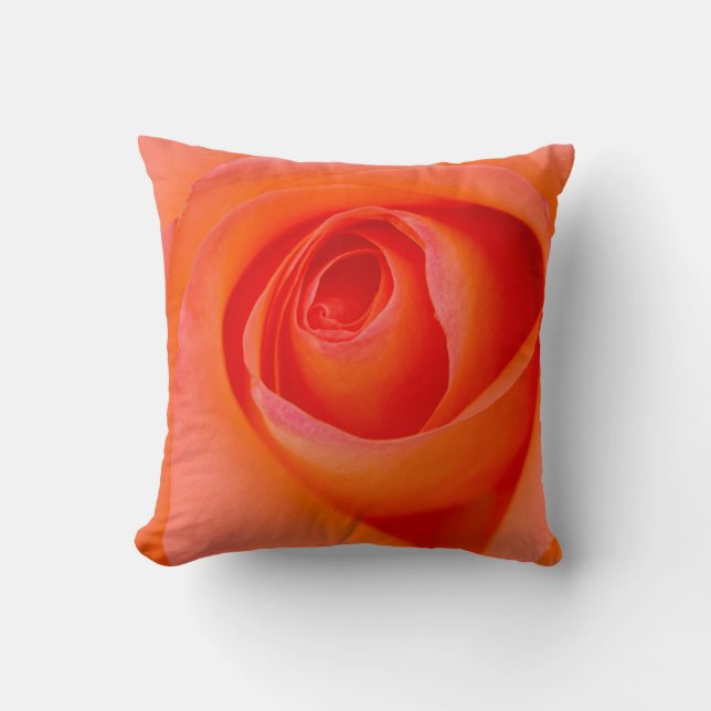 Underbar Orange Ros Knopp Kudde (Framsida)