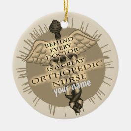 Underbar ortopedisk sjuksköterska julgransprydnad keramik