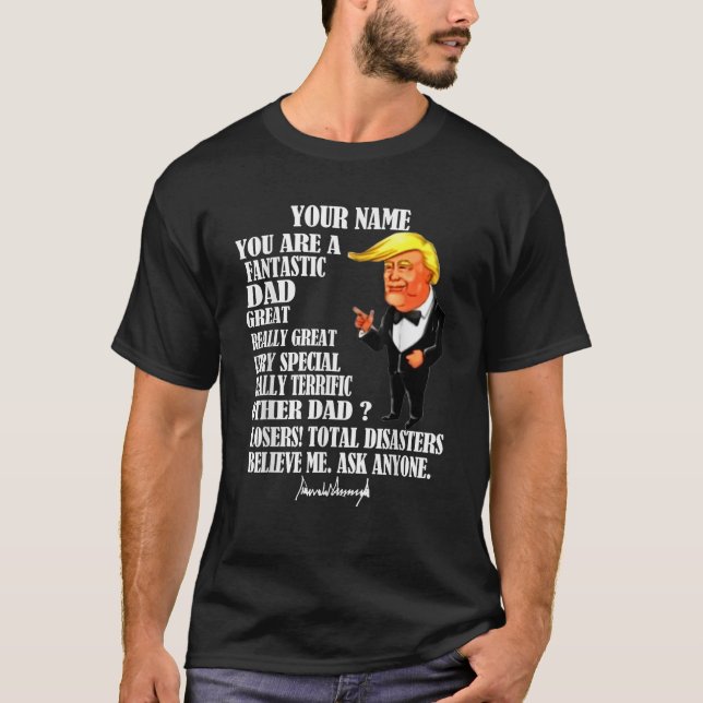 Underbar Pappa Donald Trump Far s Day Gift Tee (Framsida)