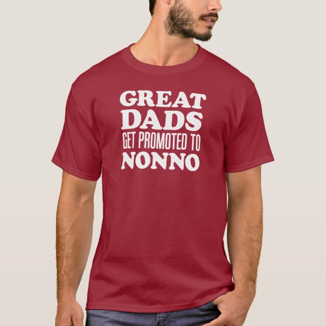 Underbar pappor som främjas till Nonno (PÅ MÖRK) T Shirt (Framsida)