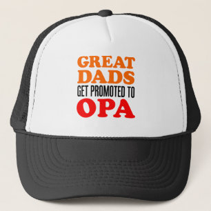 Underbar pappor som främjas till Opa Keps